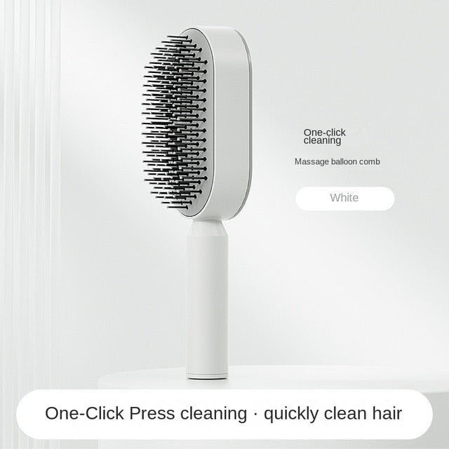 Enlumni® Self Cleaning Anti-Static Hair Brush