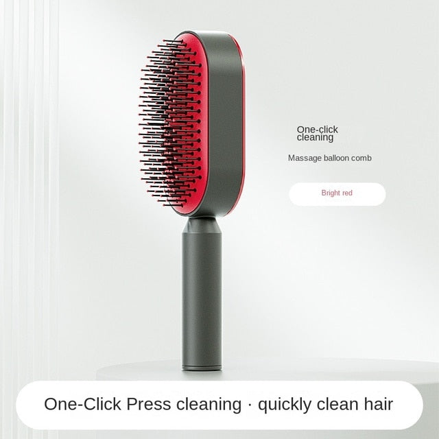 Enlumni® Self Cleaning Anti-Static Hair Brush