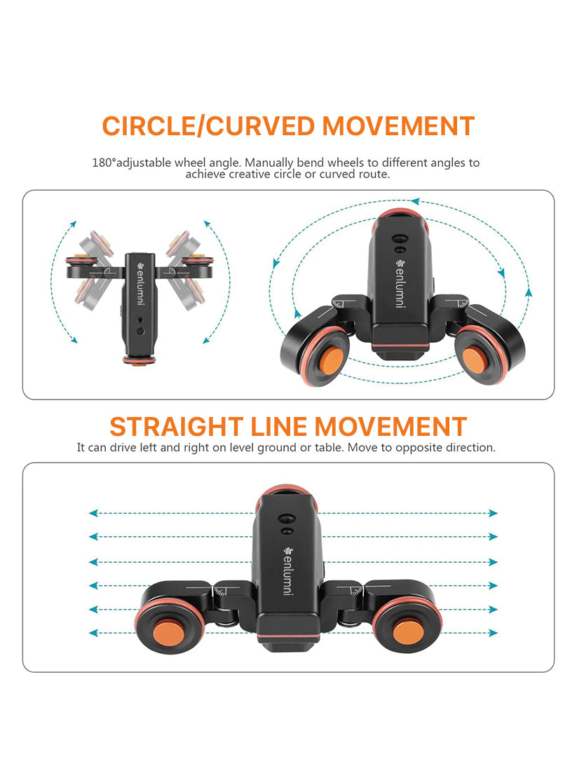 Enlu MotionPro® 3-Wheel Wireless Camera Dolly