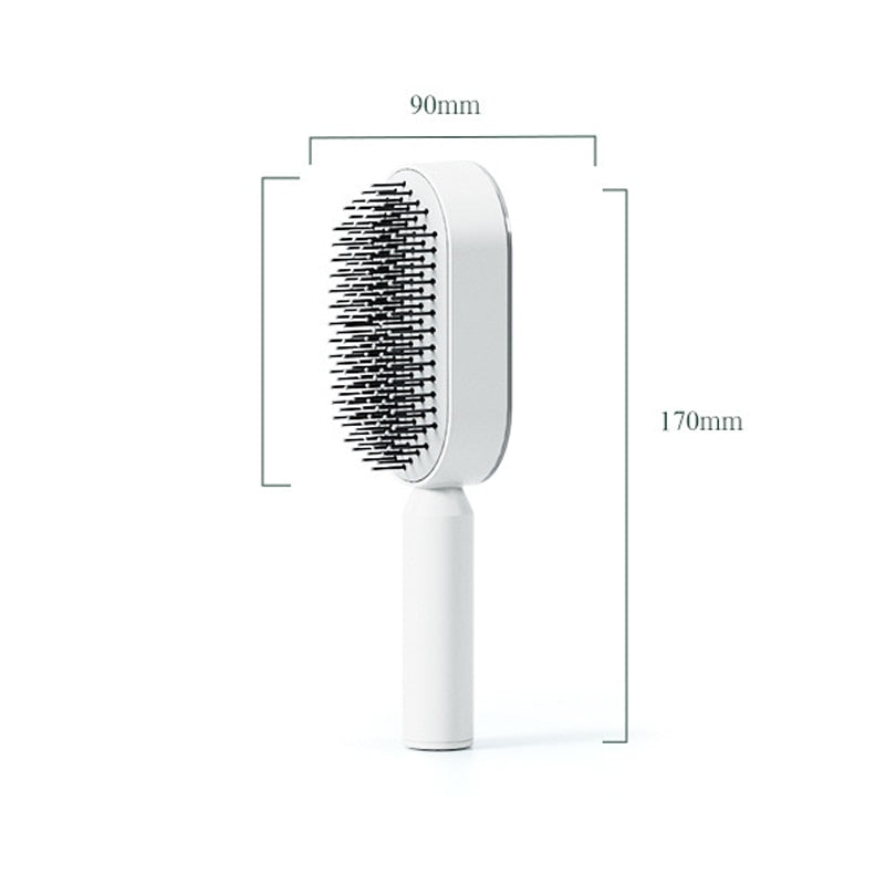 Enlumni® Self Cleaning Anti-Static Hair Brush